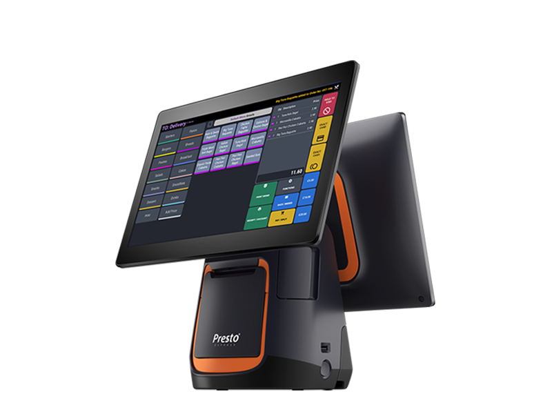 Modern EPOS terminal in restaurant setting