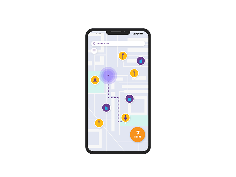 Delivery driver using mobile app for order tracking and navigation
